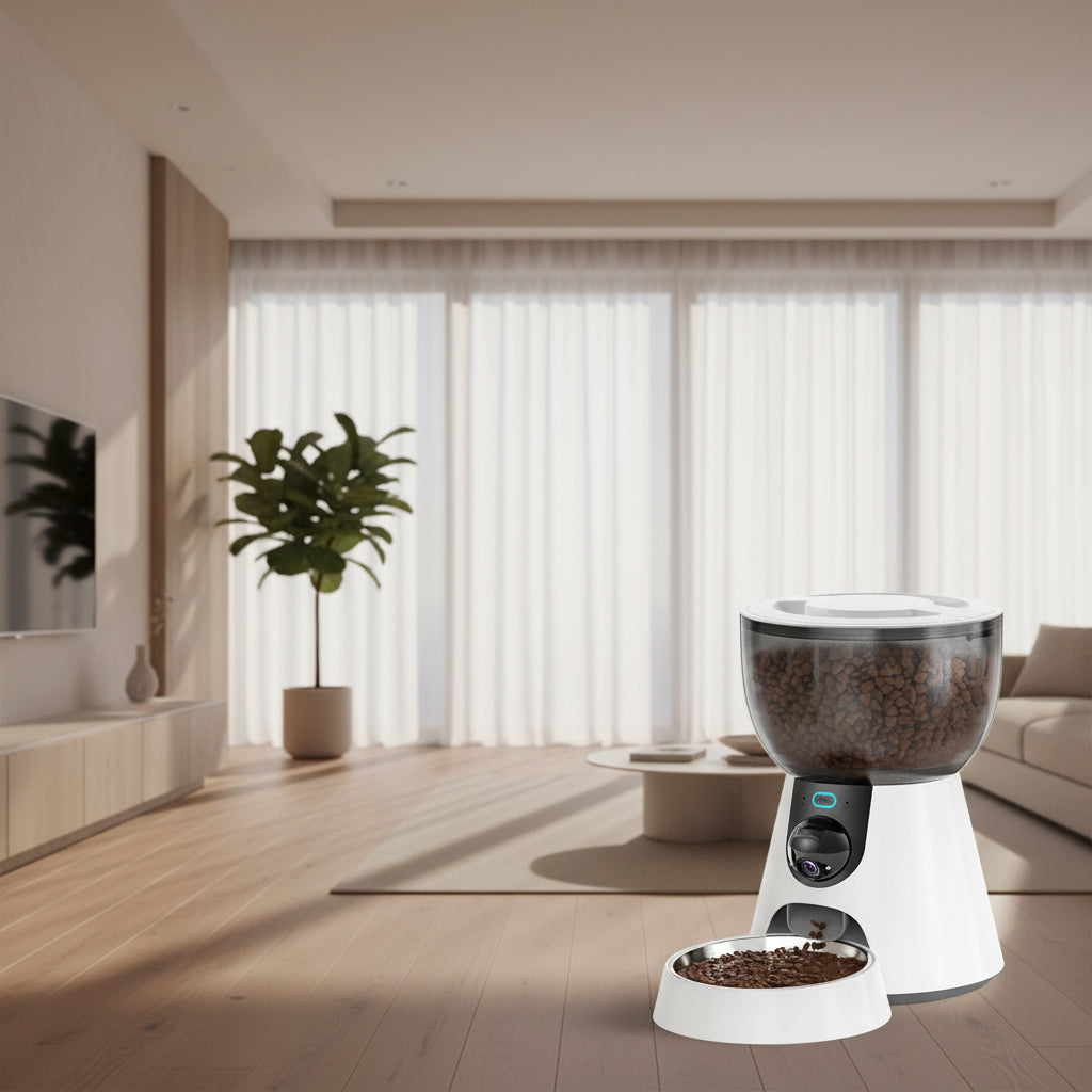 Smart Automatic Pet Feeder 4L with Camera for Dogs and Cats