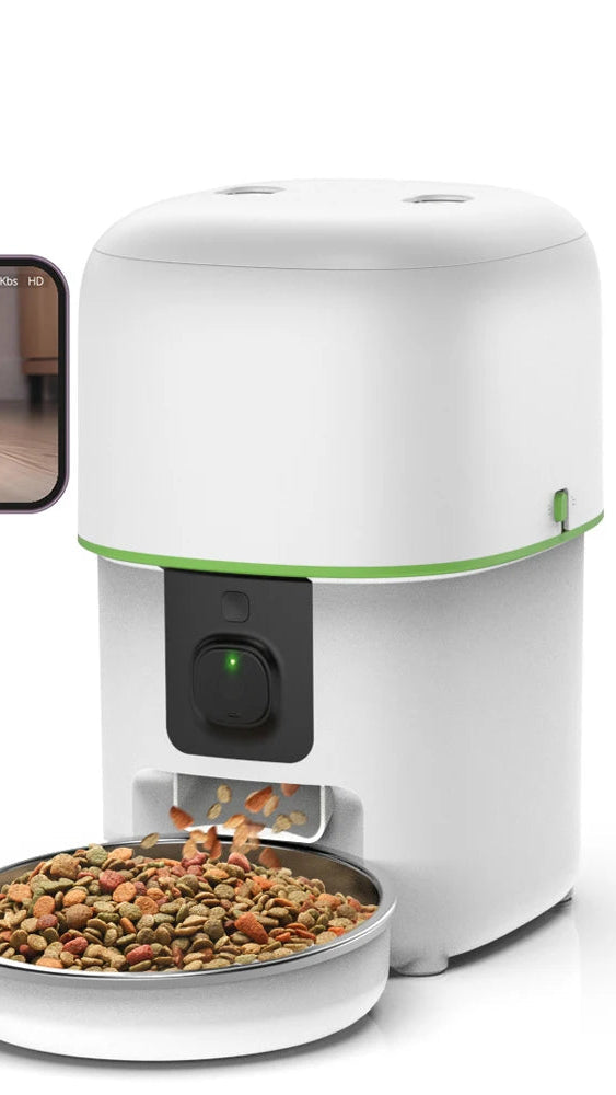 Smart Automatic Pet Feeder 4L with Camera for Dogs and Cats