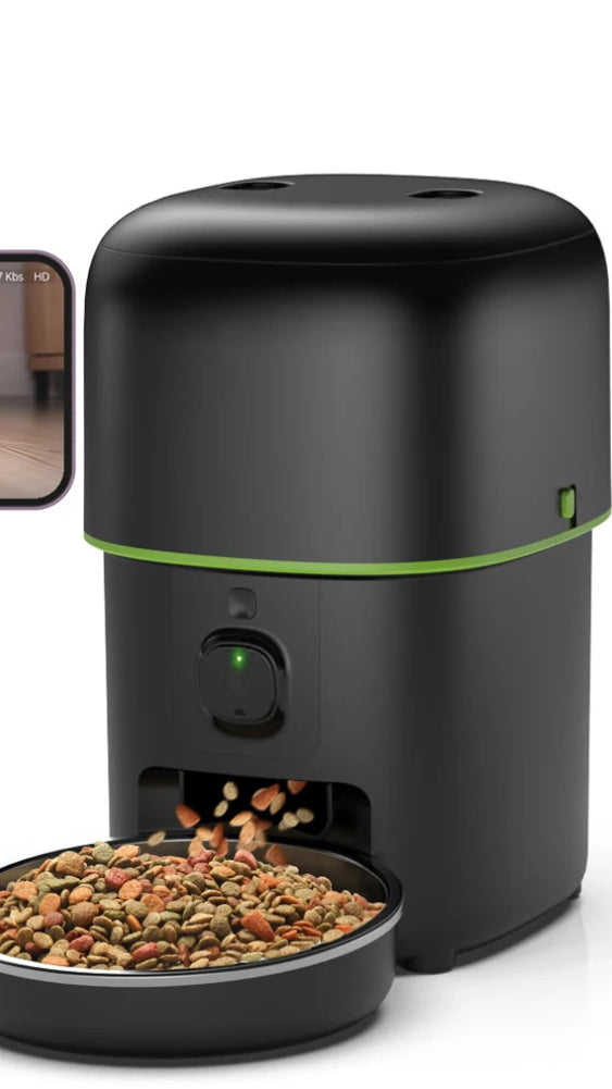 Smart Automatic Pet Feeder 4L with Camera for Dogs and Cats